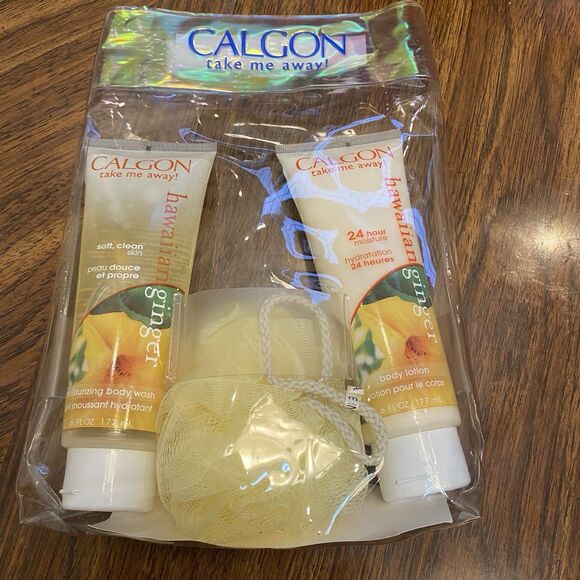 Calgon Take Me Away HAWAIIAN GINGER Gift Set 3 pc Body Wash Lotion New - Picture 1 of 9